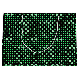 Polka punkt 02.Grönt. Svart BG