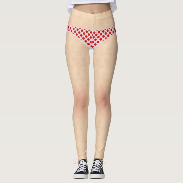 Polka-punkt-bikini-lagning Leggings (Framsida)