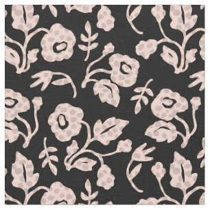 Polka punkt Flower Tyg
