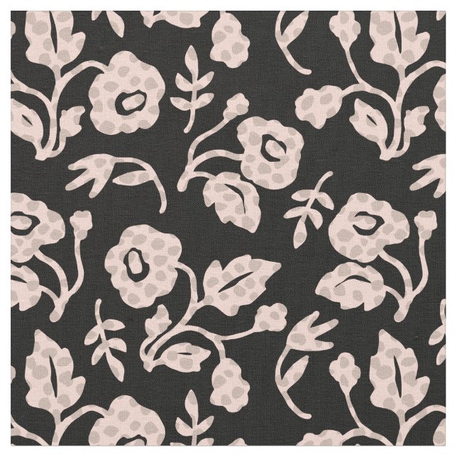 Polka punkt Flower Tyg (Närbild)