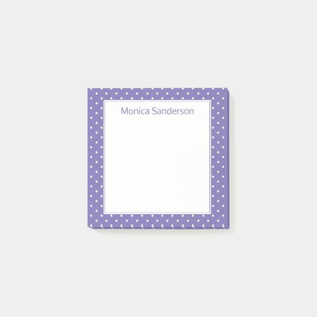 Polka-punkt för Periwinkle Post-it Block (Framsida)