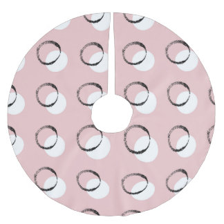 Polka punkt, mångsidig sömlös mönster julgransmatta borstad polyester