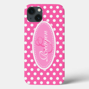 Polka punkt med namnet mjukt rosa-ipad-fall