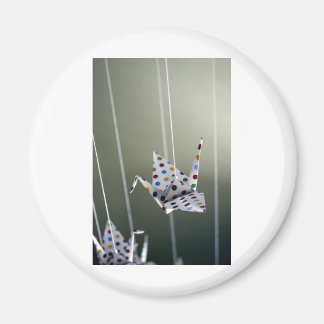 polka punkt origami crane magnet