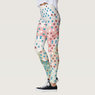 Polka punkt rainbow mönster leggings