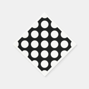 Polka-punkt (svartvitt) alla Storleka Anpassaden Pappersservett