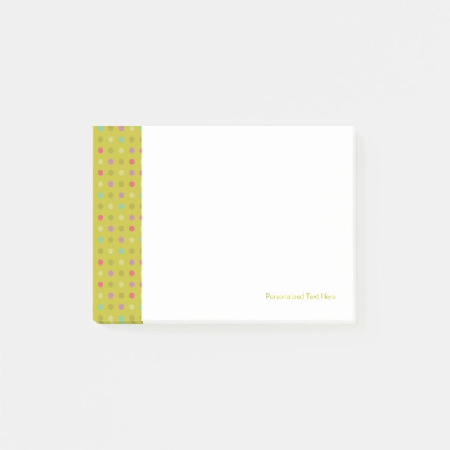 Polka-punktbakgrund mönster post-it block (Framsida)