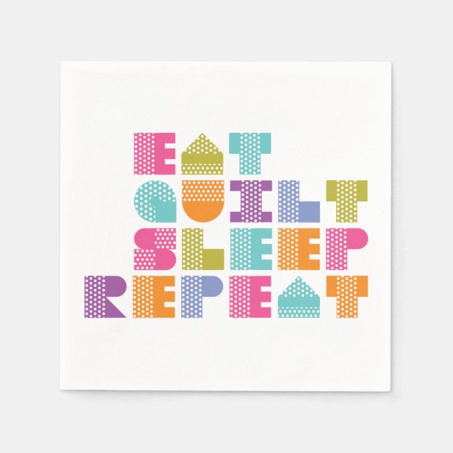 Polka-punktcitattecken blockera Brev-citattecken Pappersservett (Framsidan)