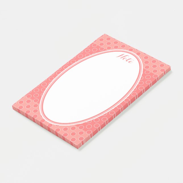 Polka punktdesign Skriv ut Post-it Block (Vinklad)