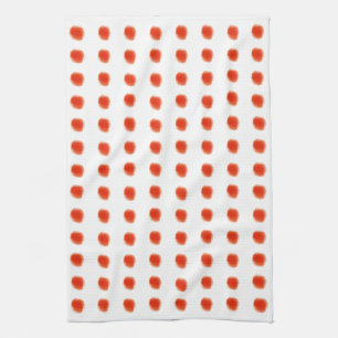 Polka-punktens Orange Kökshandduk