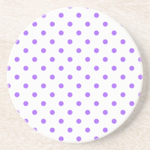 Polka-punktserie - underlägg Lila och vitt Sandsten