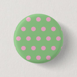 Polka-punktsknapp (Sage Grönt & Pastel Rosa) Knapp