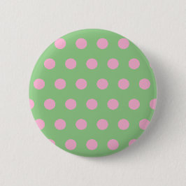 Polka-punktsknapp (Sage Grönt & Pastel Rosa) Knapp