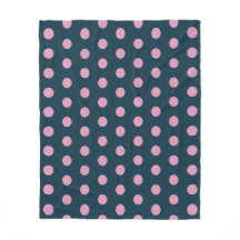 Polka-punktstreck (Midnight Blue & Soft Rosa)