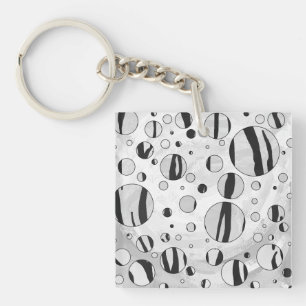 Polka - punkttiger, svart och vit utskrift