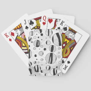 Polka - punkttiger, svart och vit utskrift casinokort