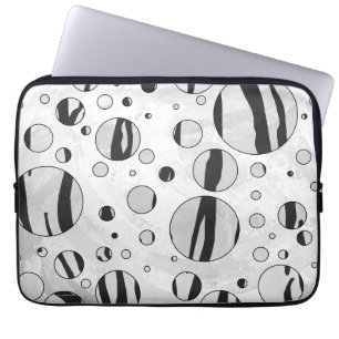 Polka - punkttiger, svart och vit utskrift laptop sleeve
