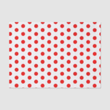 Polka Red Dots Skriv ut vävnadspapper
