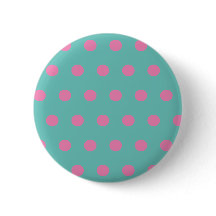 Polka-rotknapp (Aqua & Rosa)