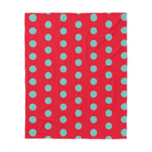Polka-röttvridsvevett (Red & Aqua)