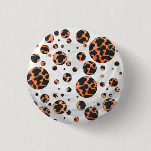 Polka-utskrift för konsolfärg och Orange Knapp
