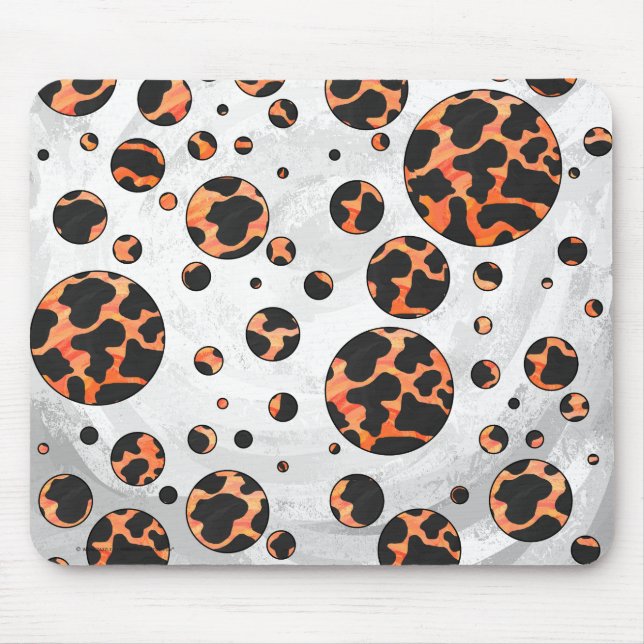 Polka-utskrift för konsolfärg och Orange Musmatta (Framsidan)