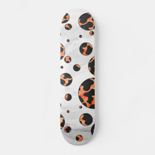 Polka-utskrift för konsolfärg och Orange Skateboard Bräda 19,5 Cm