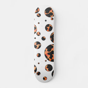 Polka-utskrift för konsolfärg och Orange Skateboard Bräda 19,5 Cm