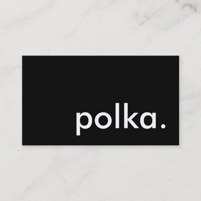 polka. visitkort (Framsida)