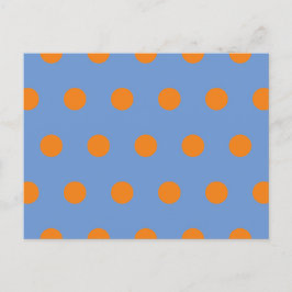 Polka-vykort (Denim Blue & Orange) Helg Vykort