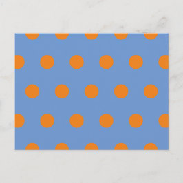 Polka-vykort (Denim Blue & Orange) Helg Vykort