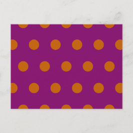 Polka-vykort (djup Magenta och Pumpkin-Orange) Helg Vykort