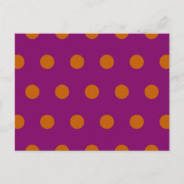 Polka-vykort (djup Magenta och Pumpkin-Orange) Helg Vykort