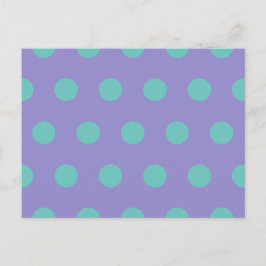 Polka-vykort (Lavender & Aqua) Helg Vykort