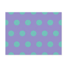 Polka-vykort (Lavender & Aqua)