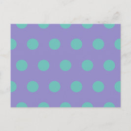 Polka-vykort (Lavender & Aqua) Helg Vykort