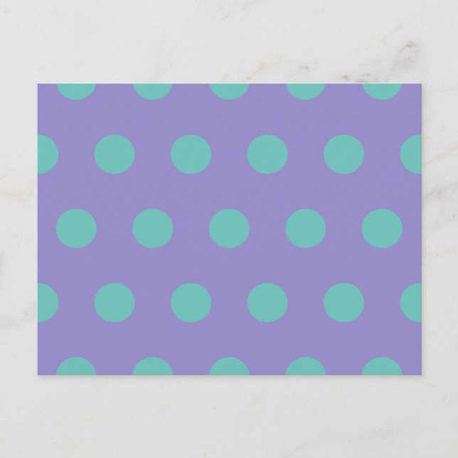 Polka-vykort (Lavender & Aqua) Helg Vykort (Framsida)