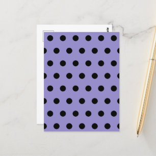 Polka-vykort (Lavender & Black) Vykort