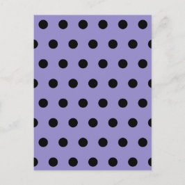 Polka-vykort (Lavender & Black) Vykort