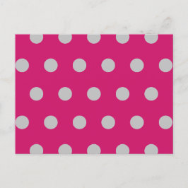 Polka-vykort (Shock rosa och Grått) Helg Vykort