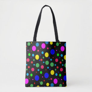 Polkadot Balloon Bubble Färg Mönster Tote Bag Tygkasse