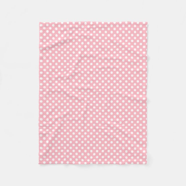 Polkadot Design Ljus rosa Fleecefilt (Framsidan)