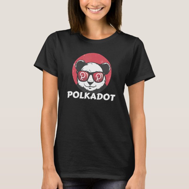 Polkadot Dot Cute Crypto Panda Sol Glass Retro T Shirt (Framsida)