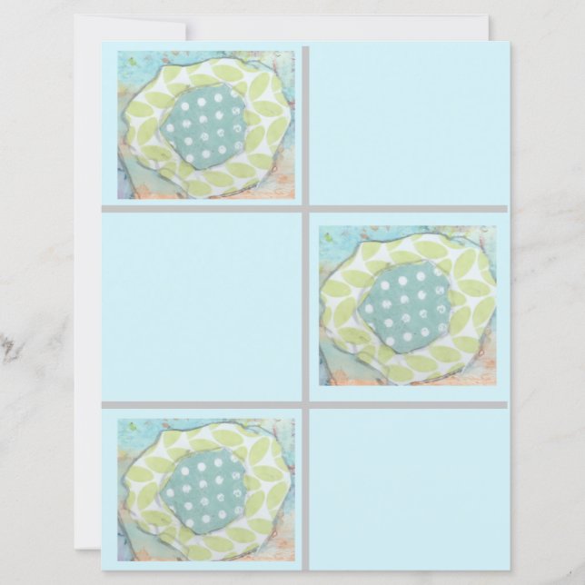 Polkadot Flower Scrapbook Papper (Framsida)