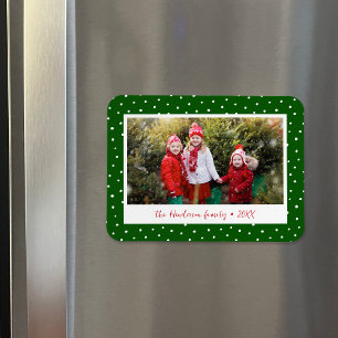 Polkadot Helgdag Monogram Photo Magnet