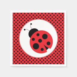 Polkadot Ladybug Party Napkins Pappersservett