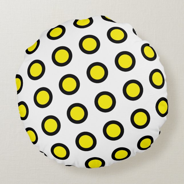 "PolkaDot" Pillow Rund Kudde (Baksidan)