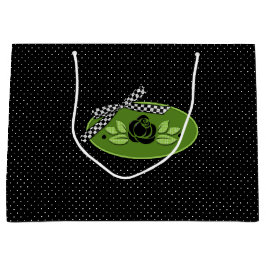 Polkadot Ro Black-Large Gift Bag