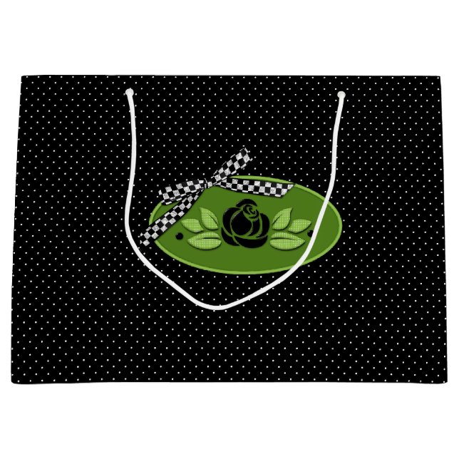 Polkadot Ro Black-Large Gift Bag (Framsidan)