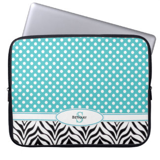 Polkadot & sebra: Monogramlaptop sleeve